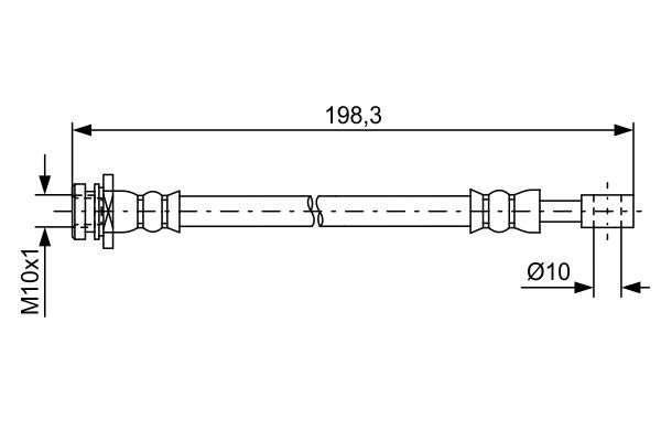 Bosch Brake Hydraulic Hose Line 1987481630