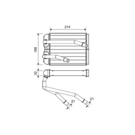 Valeo Heater Matrix Core Heat Exchanger 811598