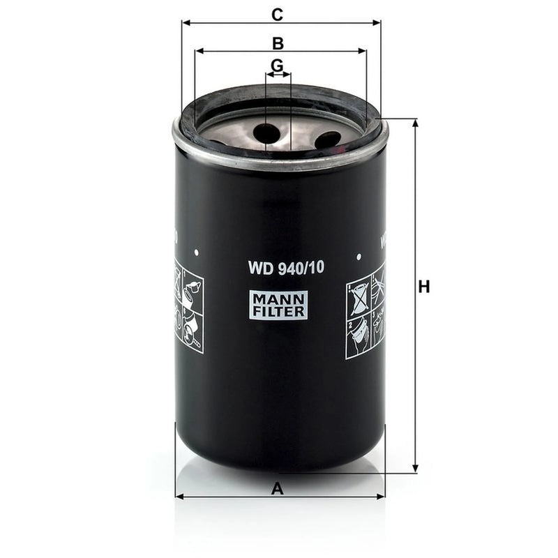 MANN-FILTER Engine Oil Filter WD 940/10