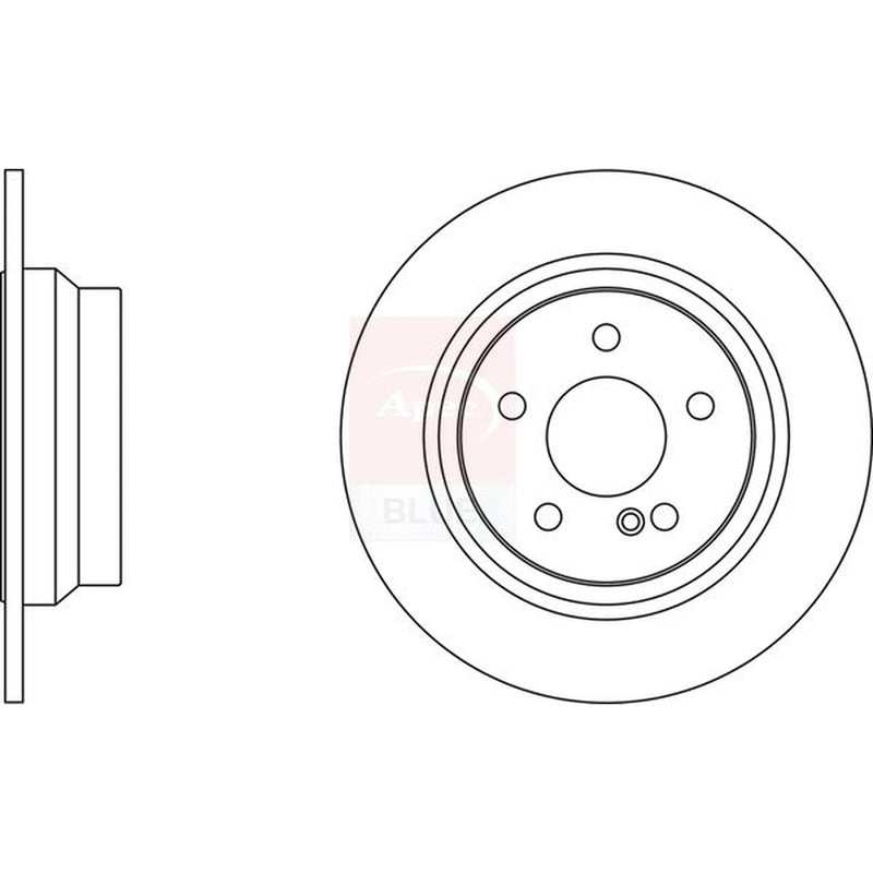 Apec 2 x Solid Rear Brake Discs SDK6365-x2