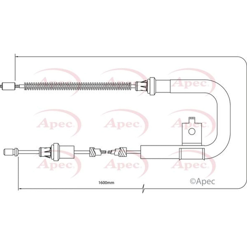 Apec Handbrake Cable Right Rear CAB1310
