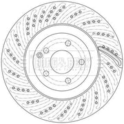 Borg & Beck 2 x Perforated/Vented Front Brake Discs BBD6217S-x2