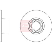 Apec 2 x Solid Front Brake Discs DSK239-x2
