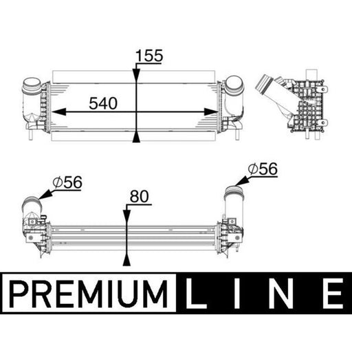 Mahle Intercooler (Charge Air Cooler) CI 214 000P