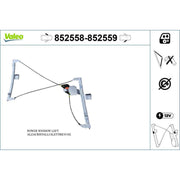 Valeo Electric Window Regulator Lifter Right Front 852559