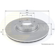 Comline 2 x Vented Front Brake Discs ADC0470V