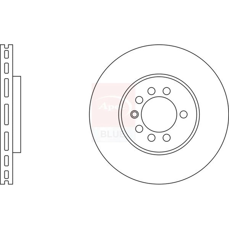 Apec 2 x Vented Front Brake Discs SDK6028-x2