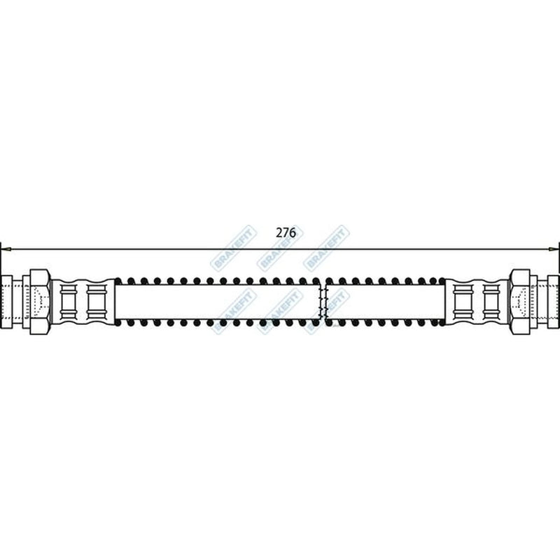 Apec Brake Hydraulic Hose Line Rear BHO4005