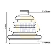 NAPA Drive Shaft Bellow Wheel Side NCB1001