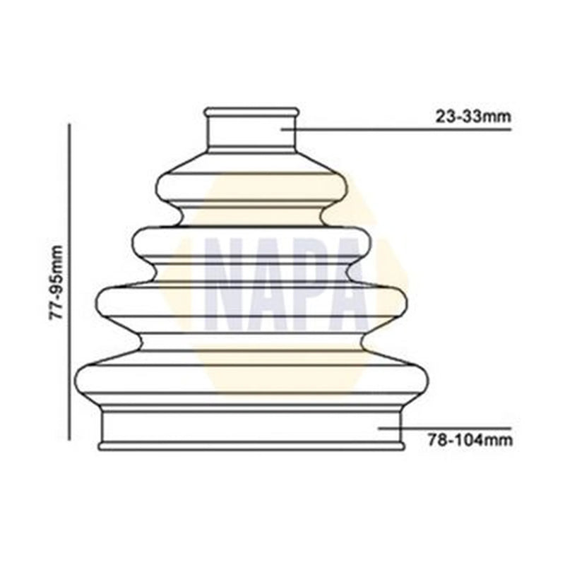 NAPA Drive Shaft Bellow Wheel Side NCB1001