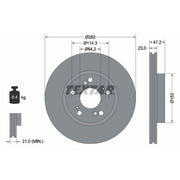 Textar 2 x Vented Front Brake Discs 92144403-x2