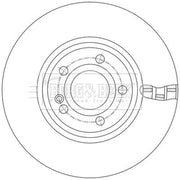 Borg & Beck 2 x Vented Front Brake Discs BBD5616-x2