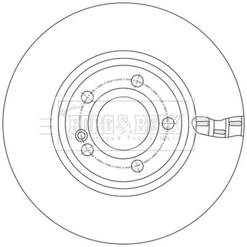 Borg & Beck 2 x Vented Front Brake Discs BBD5616-x2