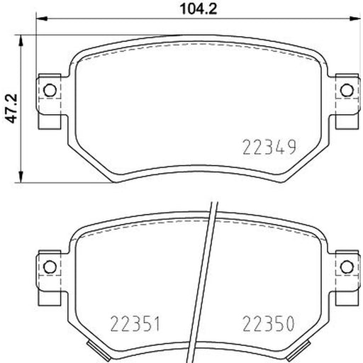 DON Rear Brake Pad Set PCP2194