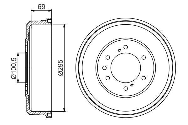 Bosch Brake Drum Assembly 0986477165
