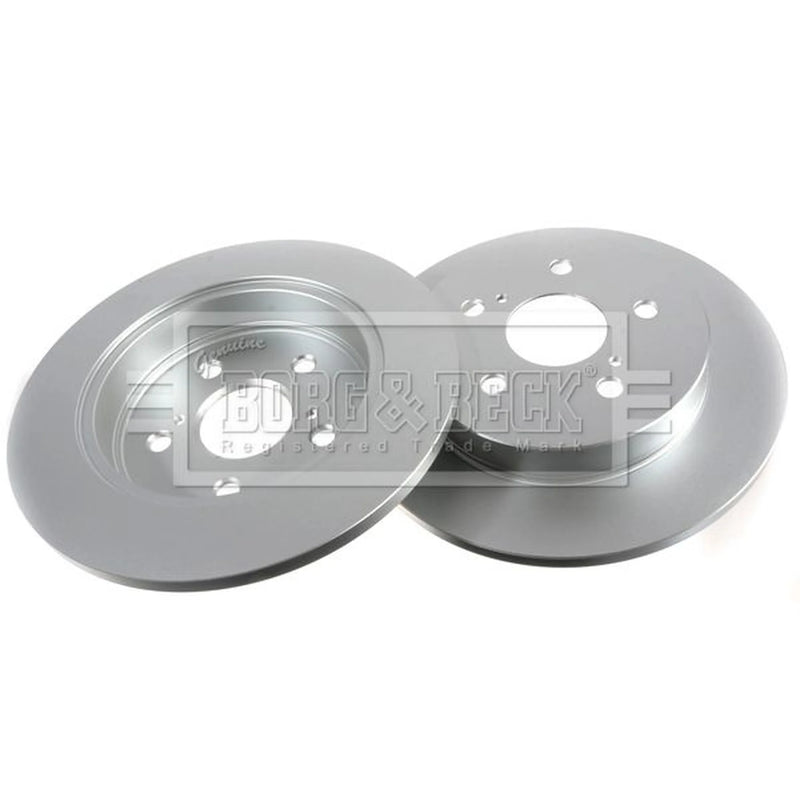 Borg & Beck 2 x Solid Rear Brake Discs BBD5433-x2
