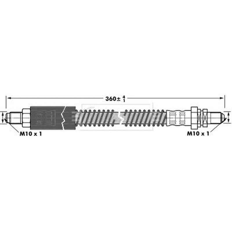 Borg & Beck Brake Hydraulic Hose Line Rear Righ BBH6974