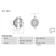 Bosch Car Alternator 12V 0 986 048 820