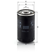 MANN-FILTER Engine Oil Filter W 719/22