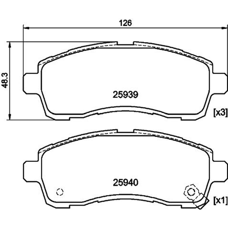 Mintex Front Brake Pad Set MDB3432