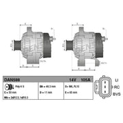 Denso Car Alternator 12V DAN588