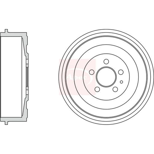 Apec Brake Drum Assembly Rear DRM9710