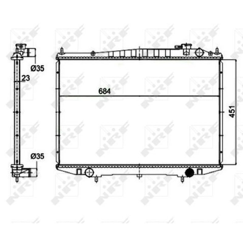 NRF Engine Radiator 52131