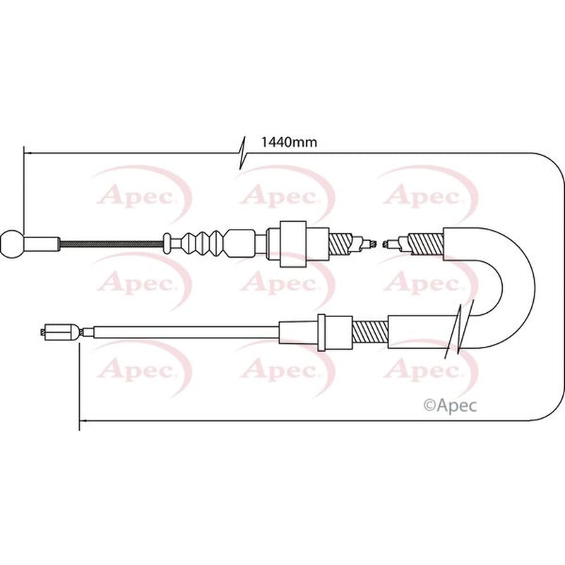 Apec Handbrake Cable Right Rear CAB1013