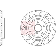 Apec 2 x Vented Front Brake Discs DSK3758-x2