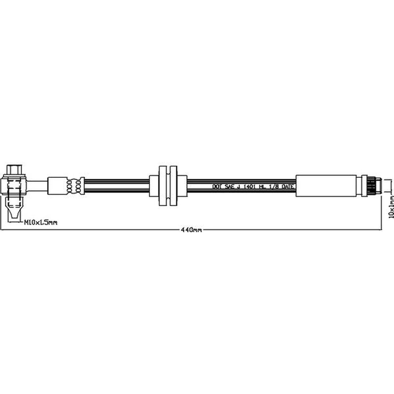 Juratek Brake Hydraulic Hose Line outer JBH1339L