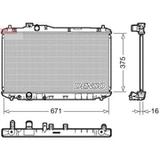 Denso Engine Radiator fits Honda Civic IX 2012-2016 1.8