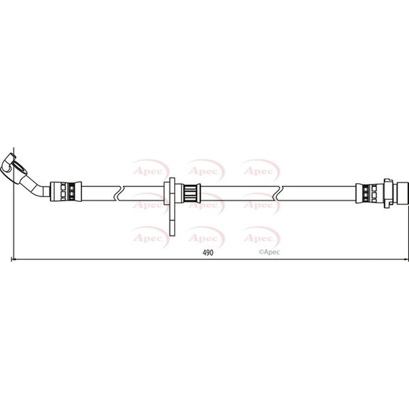 Apec Brake Hydraulic Hose Line Rear Left HOS3983