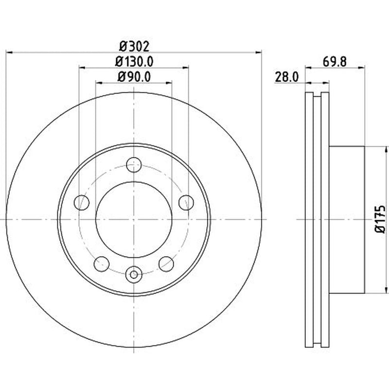 Mintex Lcv Van Kits internally vented 302mm MVK0048