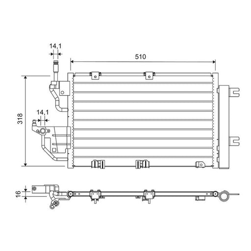 Valeo Air Conditioning Condenser 812656