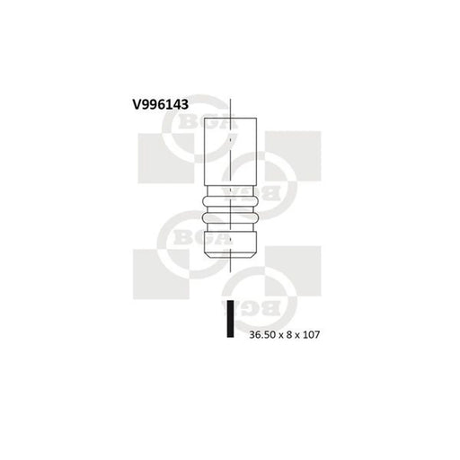 BGA Engine Intake Valve 36mm Head V996143