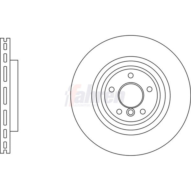Fahren Front Vented & Rear Vented Brake Discs & Pads fits Jaguar Xe 2017 on 2.0