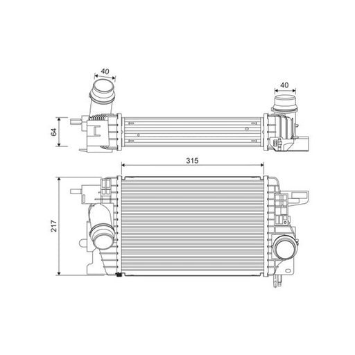 Valeo Intercooler (Charge Air Cooler) 822912