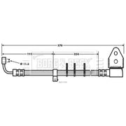 Borg & Beck Brake Hydraulic Hose Line Rear Right BBH7408