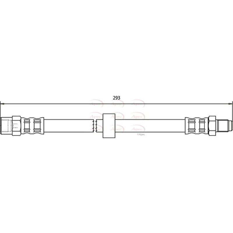 Apec Brake Hydraulic Hose Line Rear HOS3706
