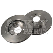Key Parts 2 x Vented Front Brake Discs KBD4579-x2