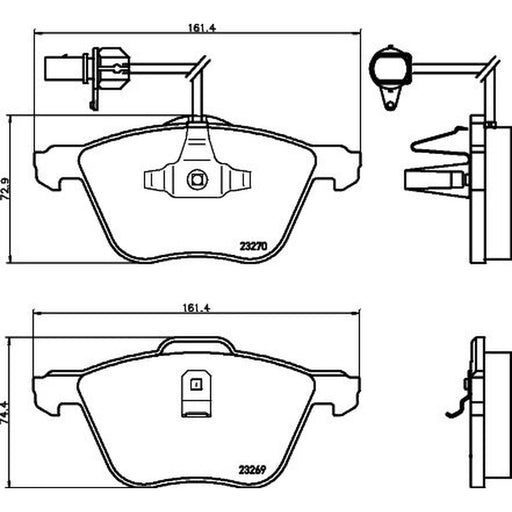 Mintex Front Brake Pad Set MDB2126