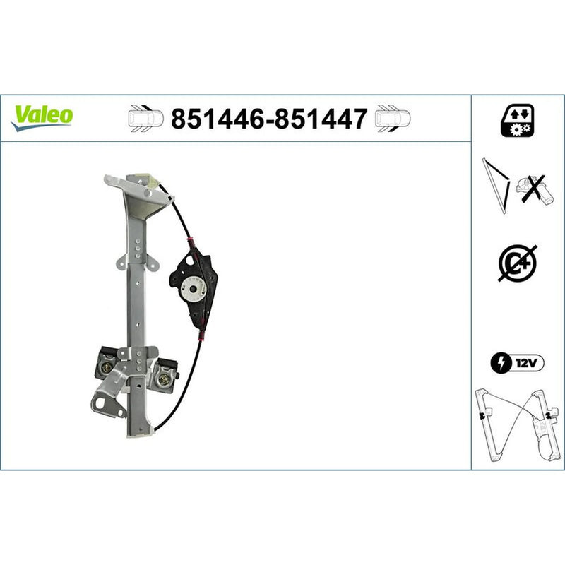 Valeo Electric Window Regulator Lifter Left Front 851446