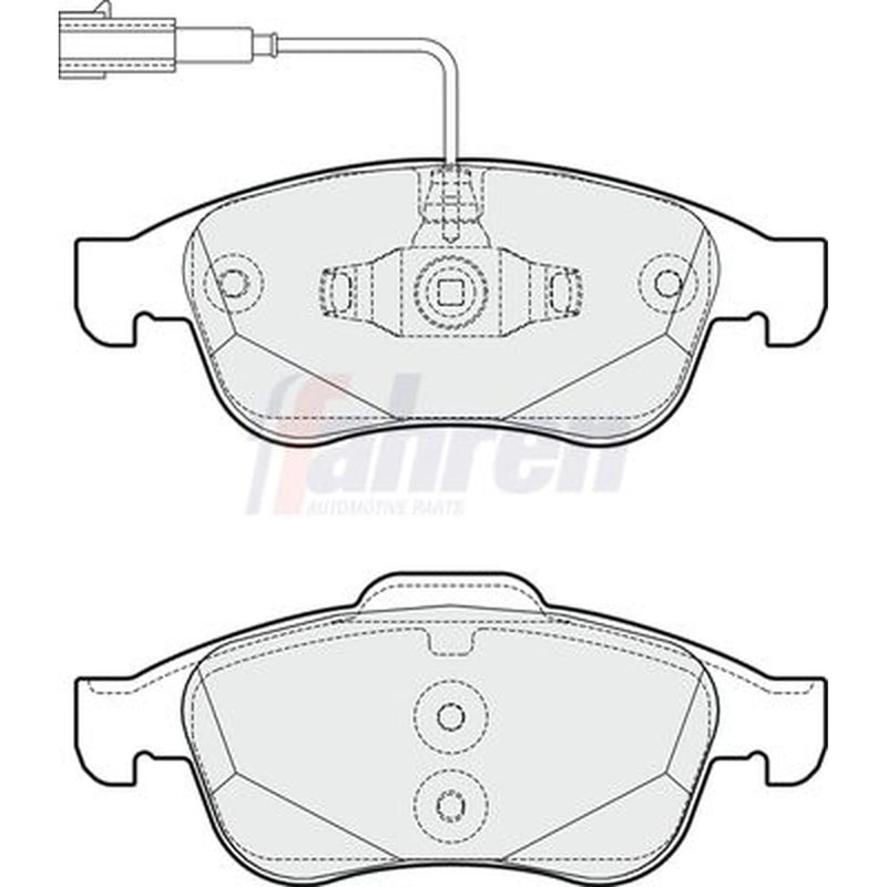Fahren Front & Rear Pads fits Alfa Romeo Giulietta 2010-2020 1.4 1.6
