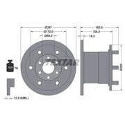 Textar 2 x Solid Front Brake Discs 93084400-x2