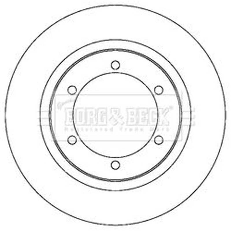 Borg & Beck 2 x Solid Rear Brake Discs BBD5215-x2