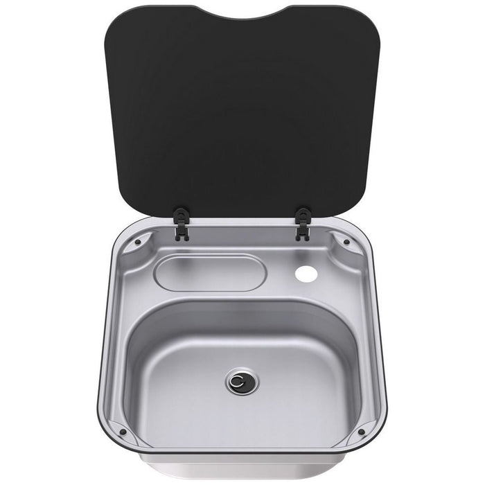 Thetford Series 34 Sink with Glass Lid, 400mm x 445mm - Thetford - Van Life Living