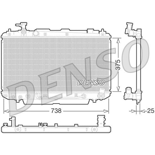 Denso Engine Radiator DRM50065