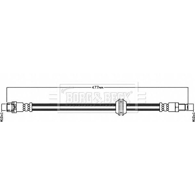 Borg & Beck Brake Hydraulic Hose Line Rear Right BBH8490
