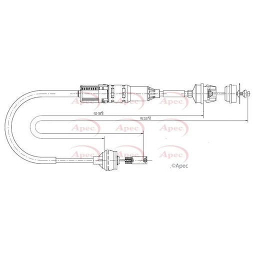 Apec Clutch Control Cable Pull CAB5030