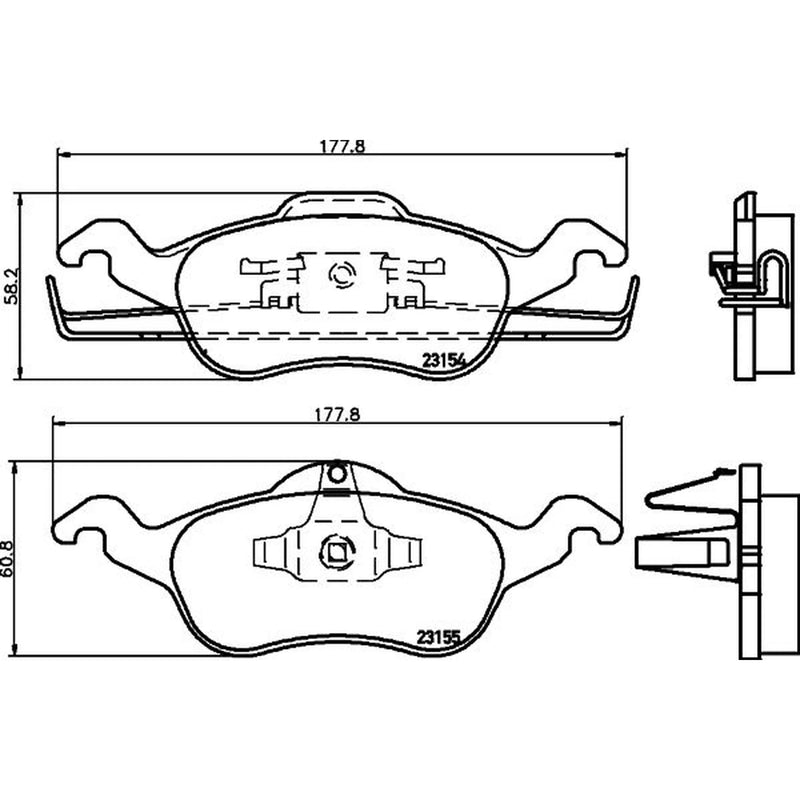 Mintex Front Brake Pad Set MDB1958